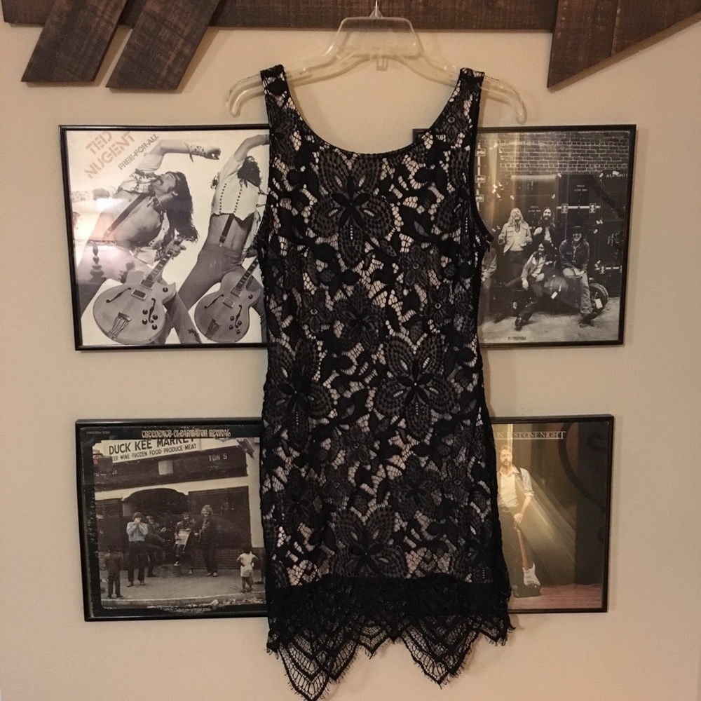 Cocktail black lace dress